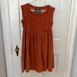 Velvet orange dress
